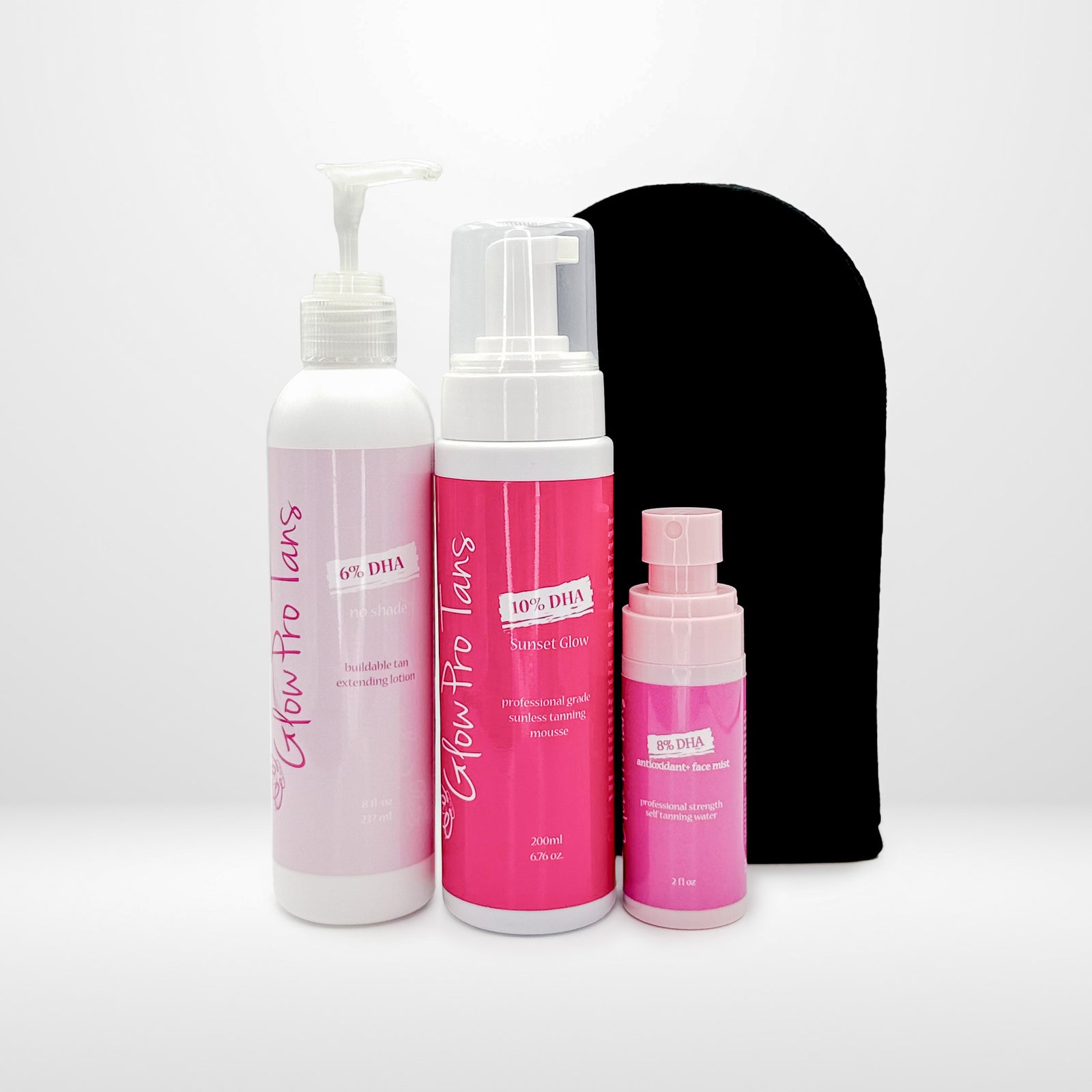 Total Tanning Package: mousse, face mist, boosting lotion